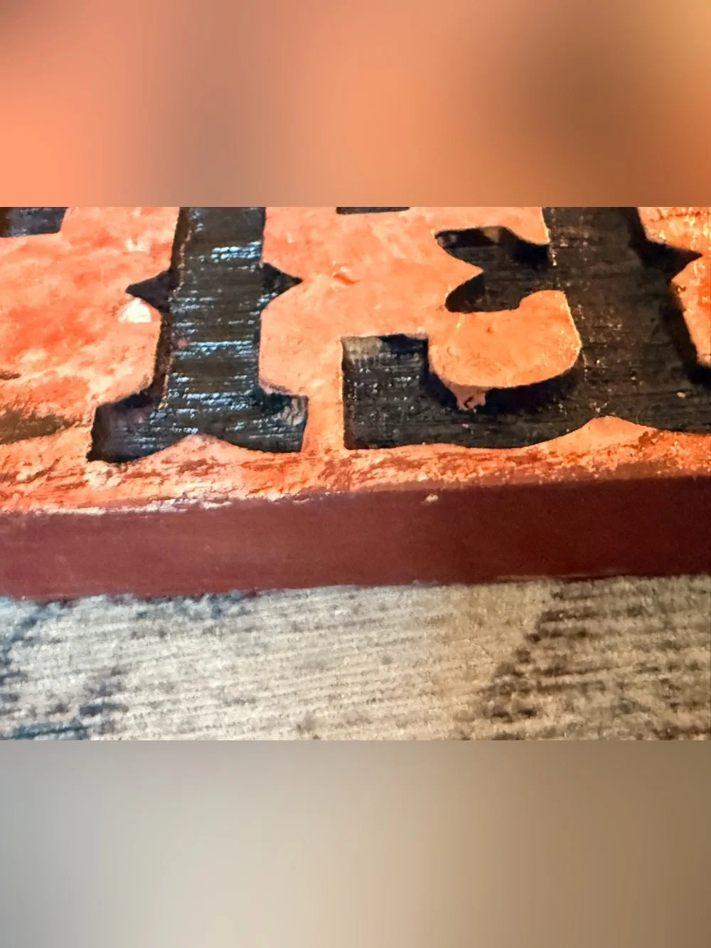 Handmade bright orange